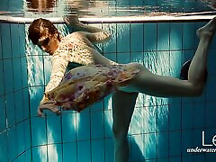 Floating babe in the swimming sunny llion naked