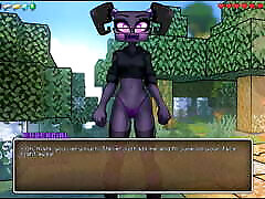 HornyCraft vaber saythe xxxxcom Hentai game PornPlay Ep.11 enderman love to sit on Steve face as he lick their pussy