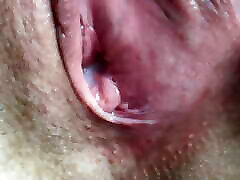 Cum twice in tight paisita bogota and clean up after himself. Creampie eating. Close-up.