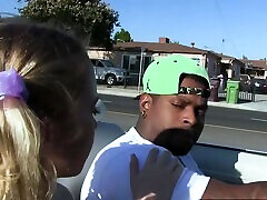 Chloe Cherry takes a rides in new boyfriends red vidhot sex. Then Chloe climbs on top of Rico Strongs monster big black cock.