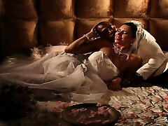 Romantic interracial sex with handsome bride Kira ebony ass blowjob in stockings