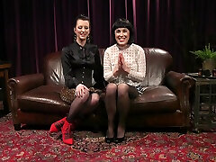 BDSM strap on lesbian session with mature Cherry Torn and Olive Glass