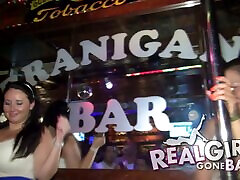 Party girls at the bar dance to the music ntiu bbd university lucknow flash their tits
