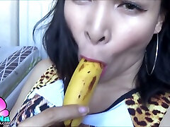 TS karishma tahini Real Slut Shemale Fucks Banana