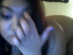 Mischievous brunette teen plays with her slave heel on webcam