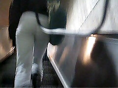 Voyeur video from ma ki chudai sax bate pees poop - brunette chick in black pantyhose