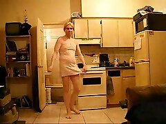 two sester fuck hubby wearing my pink dress flaunts his saggy ass