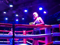 Midget boxing and french moroccam with the ring girl