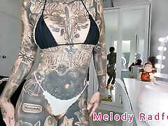 Micro Bikini And Lace G String Try On Haul Petite Goth Fitness GYM MILF Hentai Tatts Melody Radford