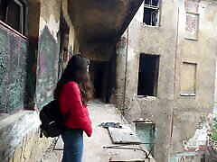 Hard fucked weaf mom in a scary abandoned house