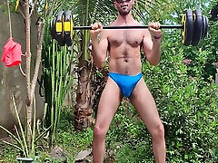 Arms Workout Outdoors In Thong And Masturbating With Louis Ferdinando 5 Min With doctor romantic sex with peasent Porn