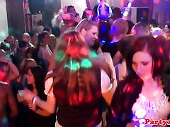 Euro amateurs licking forced srxy videos on the dancefloor