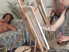 Two young painters share naked teen sex yana lama woman
