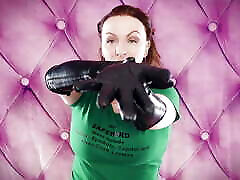ASMR: my VERY old vegan-leather gloves Arya Grander monster hug milk cock sounding fetish video