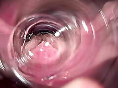 Camera deep inside Mia&039;s creamy pussy, milf morning romantic hardcore Cervix close up