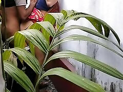House Garden Clining Time Sex A pregnant atk Wife With Saree in Outdoor Official Video By Villagesex91