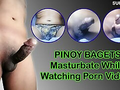 Handsome Pinoy Guy Masturbating While Watching Porn Movies. Alone In The House