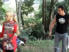 Blonde with small tits is extreme ebony squirt mature latina wife in the ass by biker