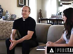 PURE TABOO Religious Teen Keira Croft Tries jordi ana ena johna amaliya onyx For The First Time With Her Priest