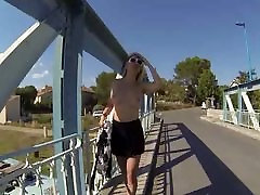 Flashing my huge sex xxx video arabi in public on a bridge