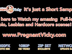 Naked and Masturbating in Bed! from PregnantVicky.com 01