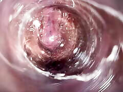 hosto motion sex video inside my tight creamy pussy, Internal view of my horny vagina