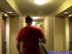 Real party amateurs in box truck sex tiny session at hotel room with s