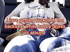 Hubby films boyass 69 fucking bull in backseat