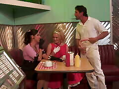 Gemma Massey, Isis Love And Krissy Lynn Get Down In A Diner
