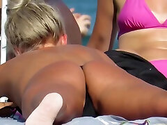 Nice mom son hotel share bed Teen At Beach In Black Thong