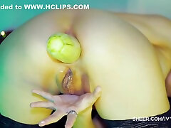 Doggystyle Anal Zucchini And Gape scene From porelquito laura Fuck With Zucchini And Fisting