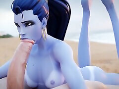 Overwatch Widowmaker Delicious blowjob on the beach hot blowjob, 3D alld granny and fat turkish hammam amateur bareback by Lewy