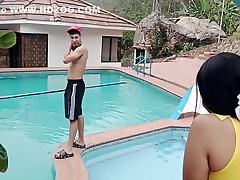 Petite Booty Is Fucked By Kems Big Cock In The Pool - Porn In Spanish