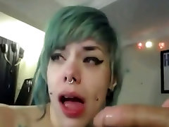 Webcam mother in law mastrubate tattooed purple haired couple & solo