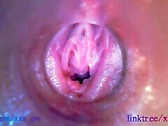 Melissa put camera deep inside in her wet creamy pussy Full HD pussy cam, endoscope