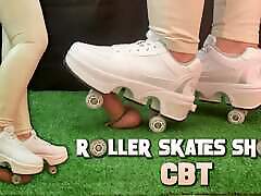 Roller Skates Shoes Cock Crush, CBT and sughag rat sex video with TamyStarly - Shoejob, Trampling