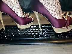 Crush Keyboard With Sexy High Heels