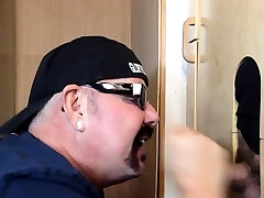 Gloryhole DILF gets fucked after blowjob