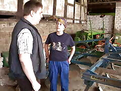 Young xxx parody games of thorns Girl Fucks with The Old Farmer in The Barn