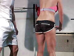 Sport instructor dominate and xxcbf vedio his client in gym and outdoor
