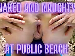 stella st. rose-nudità pubblica, nuda su una spiaggia pubblica