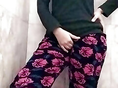 came to my stepmom bathroom, I flash my stiffy near her and embark jack off, and she pretends that nothing happened but she