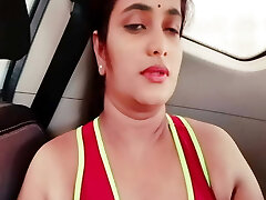 Desi Nymph Friend Risky Sex in Car. Inhaled Fucked Hanjob Cumshot in Public