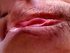 My Candy J - Extreme Close-up Clitoris! Eating Amazing Young Unshaved Spraying Beaver. 8 Min