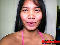 19 week pregnant thai teen heather deep in maid outfits 