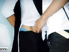 Desi pakistani school schoolgirl leaked sex MMS vid in Hindi audio, Desi pak collage student hot romantic sex in collage