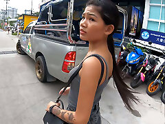 Real amateur Thai teen drill after lunch