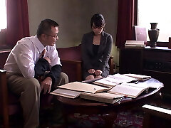No way! Asian secretary creampied by her boss at work!
