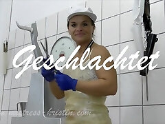 Fed, Castrated, Slaughtered - Pig Have Fun with Mistress Kristin