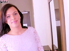 Lace is fabulous on this solo tranny stroking in bed Lace is fabulous on this solo tranny stroking in bed